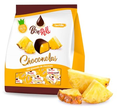 Uniconf BonRoll Fruchtgelee in dunkler Schokolade Ananas, 80 g