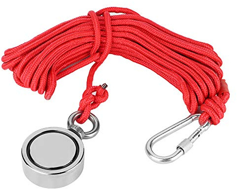 Magnet-Angelset, Fe 300 Kg Starkes Zug-Angelmagnet-Set, Magnet-Angelmagnet Nur mit 10 M Seil für die Meeresangeljagd