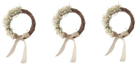 STOBAZA 3stücke Gypsophila Trockenblumen Stilvolle Deko Für Hochzeiten Partys Zuhause Für Tür Tischdekoration Für Festliche Anlässe