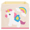 Decalsweet Kids Cube Storage Box,Foldable Toy Organiser Box with Handles for Girls Boys,Lightweight Cube Storage Bin for Bedroom Nursery Living Room,33*33*33cm(Unicorn)