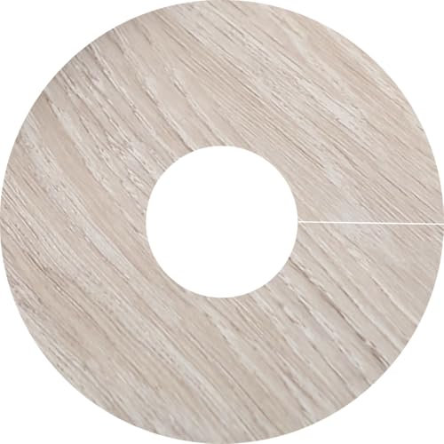 Self-Adhesive Radiator Pipe Covers, Collars, Surrounds, Rose 15mm for Laminate, Engineered, Vinyl Flooring (Washed Light Oak)