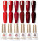 BORN PRETTY Gel Nail Polish Set 6 Colors Red Glitter Gel Polish Dark Red Nail Gel Polish Set Soak Off U V Nail Gel DIY Manicure Salon and Home for Women
