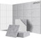 Sonuvia Lot de 24 panneaux acoustiques carrés autocollants I Isolation phonique efficace haute densité (230kg/m³) NRC 0.95 – Parfaits pour murs et portes,, salle de jeux, Gris argenté