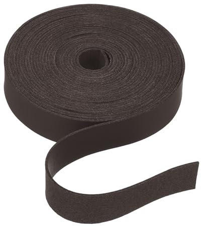 Rebower Flat Leather Cord,197 Inch 20mm Leather String PU Faux Leather Strips Strap,[for Jewelry Making DIY Craft Projects Belts Keychains Accessories]-5m/Coffee