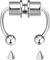 lafomukea Lot de 2 faux piercings magnétiques pour septum en acier chirurgical (couleur acier), taille unique, Acier inoxydable, Pas de gemme