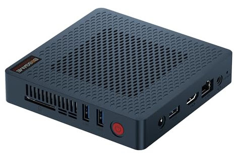 BOSGAME AG40 Mini PC Fanless, Intel Celeron N4020(up to 2.8GHz), 4GB DDR4 64GB eMMC Mini Desktop Computer, Support 4K HDMI+VGA/WiFi5&BT5.0, 3*USB3.0, Gigabit Network