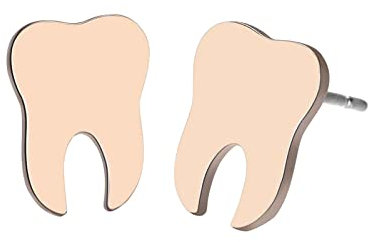 Ohrringe Blau Silber Legierung Ohrringe Zähne Temperament Einfache Brust Zähne Online (Gold, One Size)