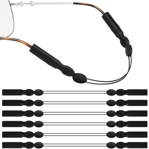 flintronic Brillenband, 6 Stück Universal Brillenbänder, Verstellbare Brillenkette, Brillenbands Sport, Wasserfeste Brillenkette, Rutschfest Brillenschnur, Sportbrillenband für Männer Frauen Kinder