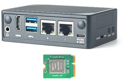 youyeetoo FriendlyElec NanoPi M5 Single Board Computer – Rockchip RK3576 SBC mit HDMI, Dual GbE, M.2 NVMe und SDIO WiFi-Buchsen, UFS 2.0-Speicherunterstützung (8GB RAM,Mit WiFi Module)