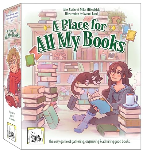 A Place for All My Books – Cozy Strategy Board Game of Book Collecting & Organizing by Smirk & Dagger | Ages 10+ | 1–4 Players | 15–20 Min per Player | Cozy Strategy Game of Book Collecting & Tile Placement, 1–4 Players, Ages 10+, 2026 Origins Award Nominee