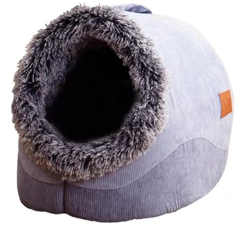 Osmond Cat Caves for Indoor Cats Plush Warm Kennel Cat Cave Semi-Enclosed Design Comfortable Cat Hideaway Dog House for Cozy B