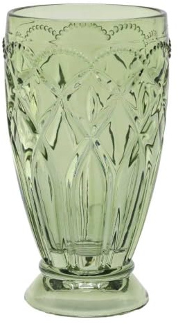 Chic Antique Glas SAINT-EMILION Grün mit Muster 350 ml Trinkglas