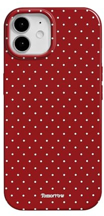Reownest Case for iPhone 11 with Cute Polka Dot Pattern Aesthetic Design, Simple Stylish Soft TPU Protective Phone Cover for iPhone 11 -Red