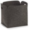Zeller 14369 Aufbewahrungskorb, hoch, Filz, anthrazit 36 x 28 x 36 cm