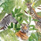 20 Serviette Giraffe Afrika Safari Blumen Garten 33x33 cm