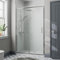 Diamond® 1400mm Sliding Shower Door Screen for Wet Room Cubicle Enclosures, 8mm Toughened Safety Glass, Framed, Polished Chrome