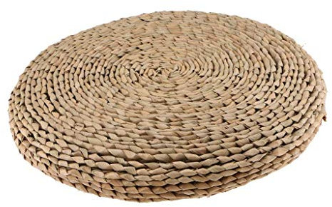 Cuscino da meditazione di Zafu tessuto di paglia fatto a mano di alta qualità, Tappetino Yoga intrecciato rotondo con dell' Ovatta di seta
