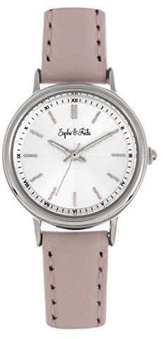 Sophie and Freda Berlin Women's Quartz Light Pink Genuine Leather Silver Watch SAFSF4804