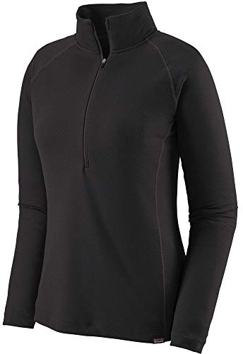 Patagonia W's Cap MW Zip Neck T-Shirt for Women, Black, M