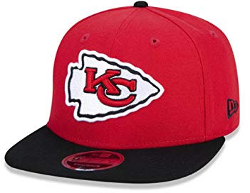 New Era Kansas City Chiefs NFL Two Tone Rot Schwarz Verstellbare 9Fifty Original Fit Snapback Cap - One-Size