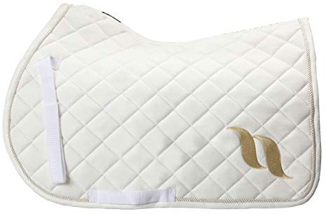 Back on Track® Embroidery Collection Schabracke Dressur schwarz oder Weiss (Pony, Weiss)