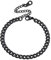 PROSTEEL Damen Mädchen 16+5cm/4,8mm schwarz Edelstahl massiv Panzerkette Armband kubanische Gliederkette Armband Schmuck Accessoire für Jahrestag Weihnachten