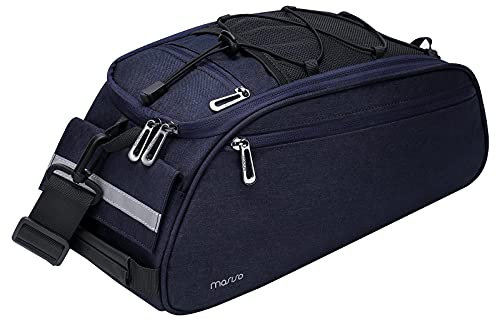 MOSISO Fahrradtasche Gepäckträgertasche,Wasserdichter Fahrrad Koffer Rücksitztasche Radfahren Fahrradträger Rücksitz Gepäckaufbewahrung Sattel Umhängetasche, Navy Blau