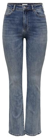 ONLY ONLMILA HW Flared DNM BJ13994 Noos Jean Extensible, Medium Blue Denim, 29/34 Femme