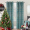 always4u Gardinen mit Muster Gold Blickdicht 100%, Samt Vorhang Wohnzimmer, Vorhang Verdunkelung mit ösen, Stoff Glänzend Eleganter, Dunkelgrün 2er Set 175x140cm