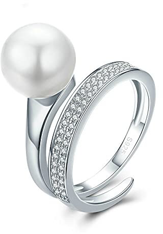 MAITONGG 925 Sterling Silber Ring Elegante Runde Geometrische Fingerringe Für Frauen Jahrestag Verlobungsring Schmuck
