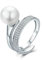 MAITONGG 925 Sterling Silber Ring Elegante Runde Geometrische Fingerringe Für Frauen Jahrestag Verlobungsring Schmuck