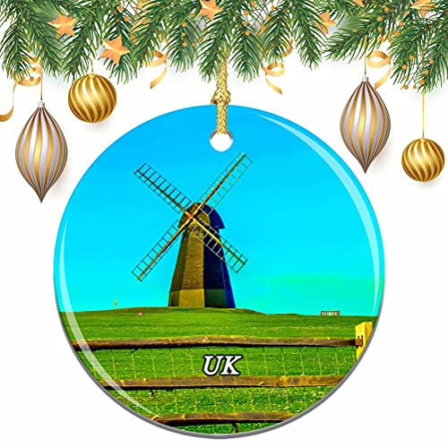 UK England Windmühle Weihnachten Weihnachtsbaum Ornament Dekoration Hochzeit hängende Anhänger Dekor City Travel Souvenir Collection