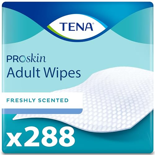 Tena ProSkin Ultra Adult Wipes, 6 pks of 48 Each, 288 ct | Enriched with vitamin E, these no rinse wipes gently cleanse while helping support skin health & comfort