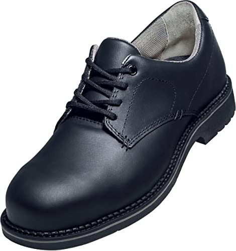 Uvex 1 business Halbschuhe, Sicherheitsschuhe mit Stahlkappe, robuster und atmungsaktiver Arbeitsschuhe S3 SRC, Unisex, Schwarz, Größe 46