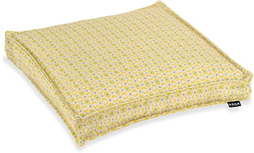 H.O.C.K. Yuri Outdoor Sitzkissen 40x40x5cm und 50x50x5cm (40x40x5cm, Gelb, Grün)