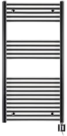 Eco Radiateur - Sèche serviette électrique Chromé – Radiateur salle de bain programmable – Porte serviette avec minuterie – Chauffage pour salle de bain - Fabriqué en Allemagne