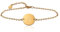 GD GOOD.designs EST. 2015 Bracelet avec lettres en or I Plaqué or véritable 18k I Pendentif avec gravure des initiales (lettre A)