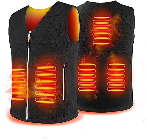 Warm Storm Heated Body Warmer For Men/Women, Lightweight Heated Ploar Fleece Vest with 3 Temperature Levels,USB Heated Gilet for Outdoor Camping Hiking (Not Include Power Bank)
