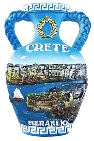 Kühlschrankmagnet in Flaschenform, Kreta, Griechenland, Souvenir, Geschenk, Kunstharz, handgefertigt, Kreta, Kühlschrankmagnet, Heim- und Küchendekoration, Kollektion