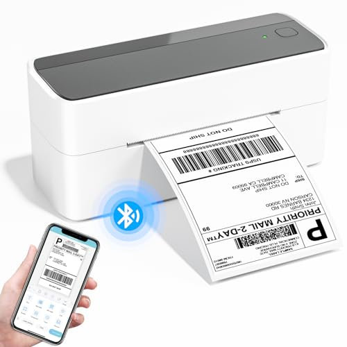Phomemo 241BT Etikettendrucker Bluetooth, DHL Thermodrucker 4x6 Ettikettendrucķer Label Printer, Bluetooth Etikettiergerät für Versandpakete Kompatibel mit Barcode, Amazon, Etsy, Shopify, DHL, UPS