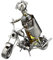 Porte-bouteille « Moto » pour bouteilles de vin - 40,5 x 27,0 x 16,5 cm - En métal - 1 porte-bouteille « Moto »