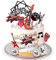 Lukinuo Guitar Cake Topper Music Note Birthday Cake Topper Disco Ball Rock and Roll Cake Cupcake Decoration for Rock Star Musician Bass Guitar 80s Retro Themed Party Supplies