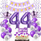 Deko 44. Geburtstag frauen Lila,Geburtstagsdeko 44 jahre frauen Luftballons 44 Geburtstag dekoration lila,Folienballon 44 Geburtstag deko frauen Violett Tortendeko 44 Geburtstag frau deko
