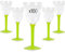 Table'Colors Lot de 100 Verres A Pied Plastique Lavable et Reutilisable - Emboitage Parfait, Grande Stabilité, Idéal Mariage, Anniversaire, Réceptions - Contenance 16cl (Vert Anis)