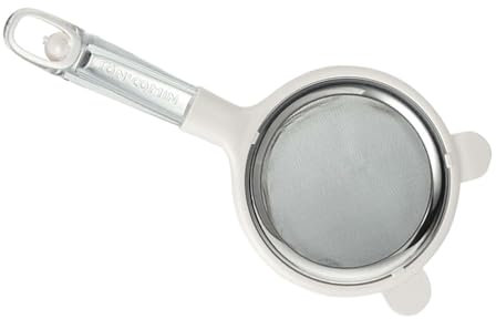 JISADER Colador de Malla Gruesa de Acero Inoxidable para filtrar líquidos, Beige Grande