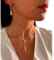 ONDEGO® 3er Set ROSEGOLD Strass Schmuck Kette Schmuckset Armband Hochzeit Collier Halskette Brautschmuck Kommunion Ball Abiball
