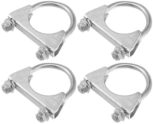 Hihaha Round U Bolt Muffler Exhaust Clamps for Car / 1.85 ID 48mm / 4 Pcs