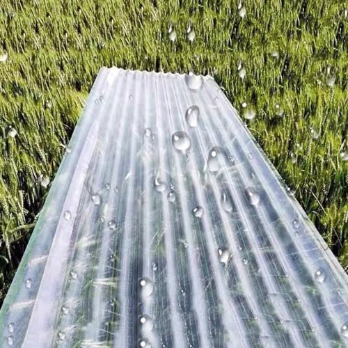 Regenfeste Dachblech,Wellplatten,1,2mm Dachplatten,Transparente Tageslichtplatten,Dachpaneele,Isolierende Dachmaterial,für Gewächshaus Ersatzplatten,3/4/6/8/12 Stück (0.9x2.3m/35x91in,12 Pcs)