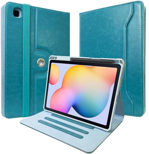 DONGZHU Funda para Samsung Galaxy Tab S6 Lite 10.4 Pulgadas 2024/2022/2020 con S Pen Holder, Cubierta A Prueba de Choques con La Parte Posterior Transparente, MúLtiples áNgulo de VisióN