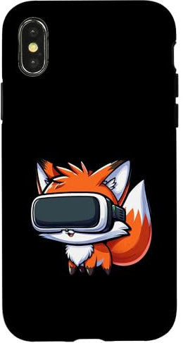 Hülle für iPhone X/XS Netter Fox VR-Virtual-Reality-Spieler